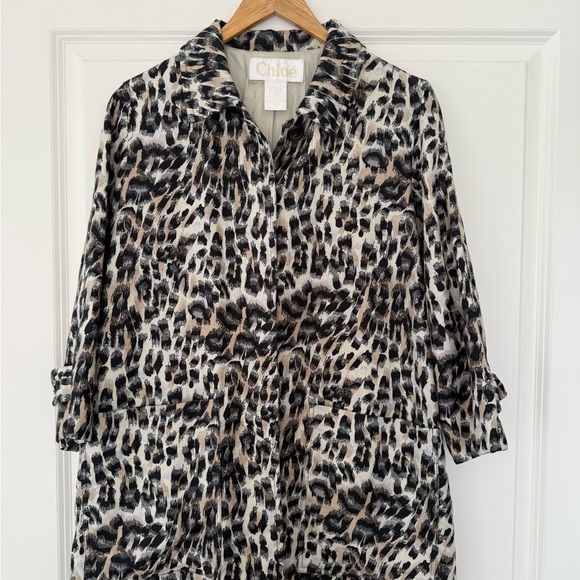 Chloe Leopard Print Trench Coat - Picture 2 of 9